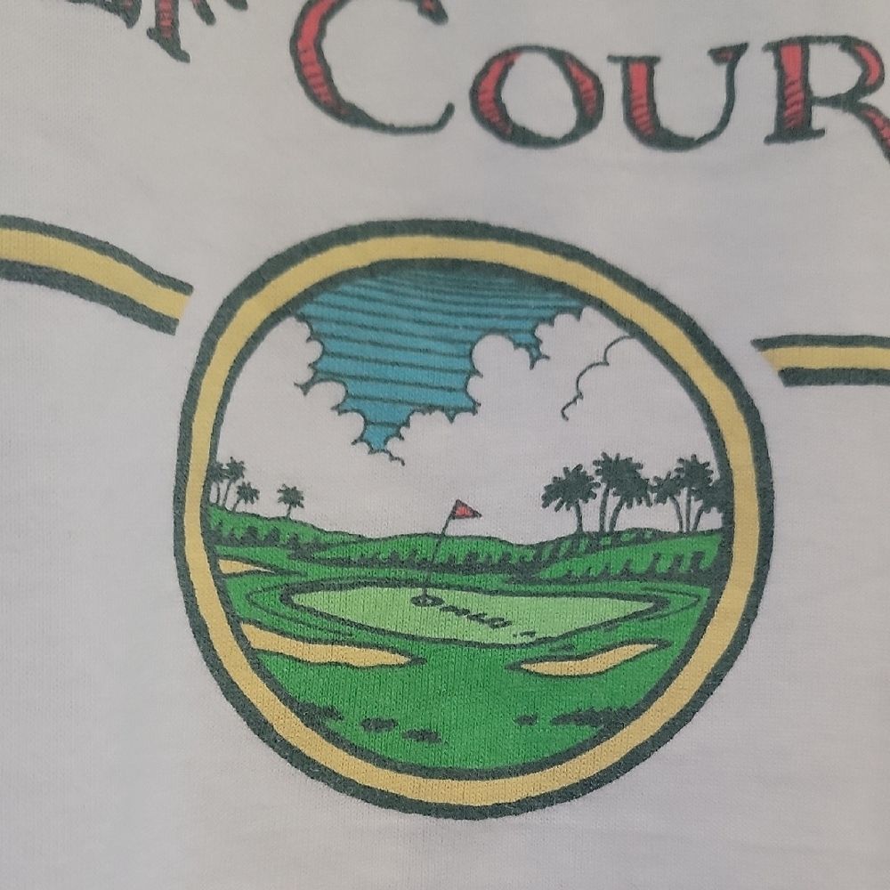 Vintage Golf T-Shirt Short Sleeve Tee White Size LARGE Vintage - Picture 4 of 5